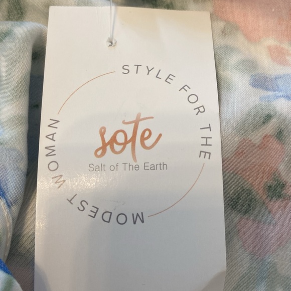 NWT Boutique Haptics Sage Floral Watercolor Women’s Dress Size 2X - Picture 7 of 10